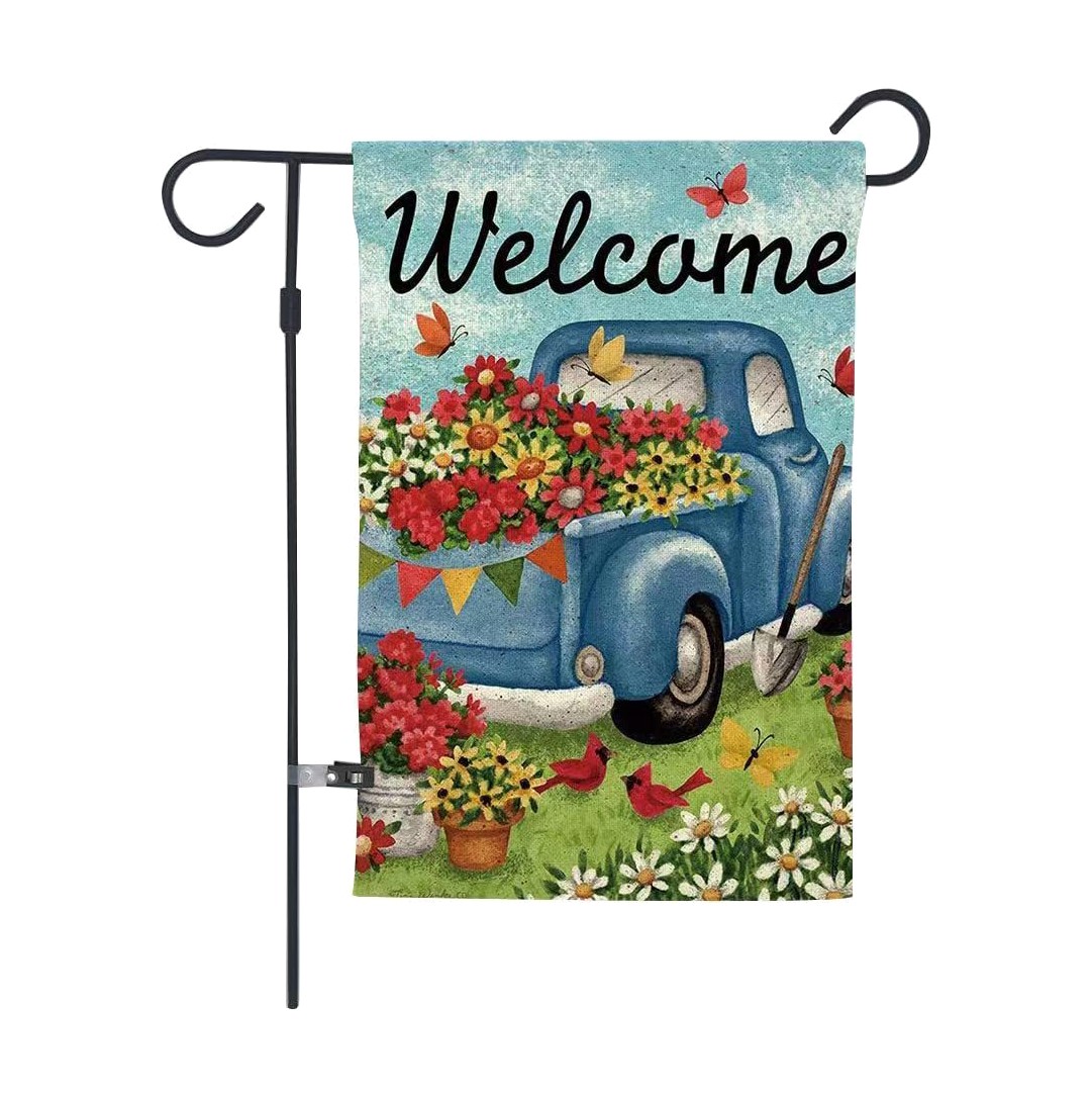 Customized Single & Double Sided Full Color Garden Flag with Heat Transfer Printing for Home Wedding Party Decoration